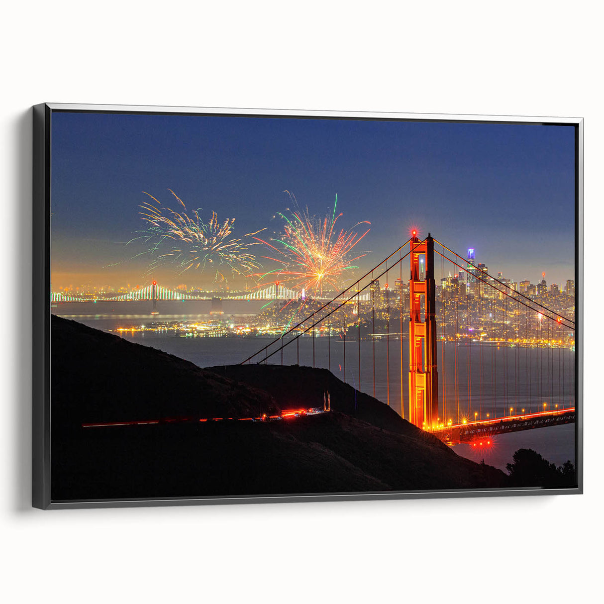 Black and white vintage poster art of a serene landscape, printed on canvas, suitable for bedroom wall decor.