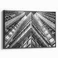 Black and white landscape art painting of a serene mountain, printed on rolled canvas, suitable for bedroom wall decor.