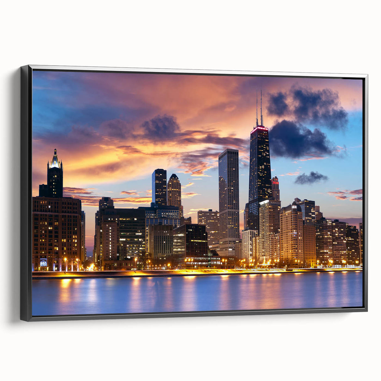 Black and white vintage poster art depicting a serene landscape, ideal for bedroom wall decor.
