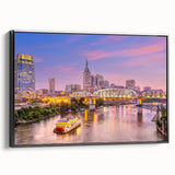 Black and white vintage poster art of a landscape, printed on canvas, ideal for bedroom wall decor.