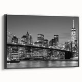 Black and white vintage poster art featuring a serene landscape, ideal for bedroom wall decor.
