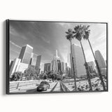 Black and white vintage poster art featuring a serene landscape, ideal for bedroom wall decor.