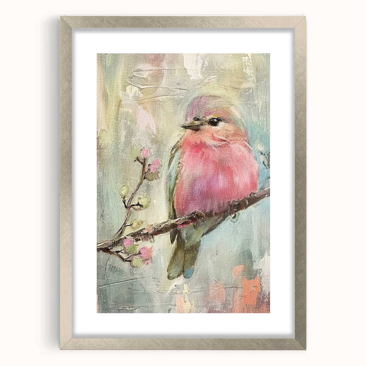 Silver-framed display featuring a six-frame arrangement with a white mat, ideal for showcasing photographs or artwork in a modern home decor setting. The sleek design enhances any interior, making it a stylish choice for living rooms or galleries.