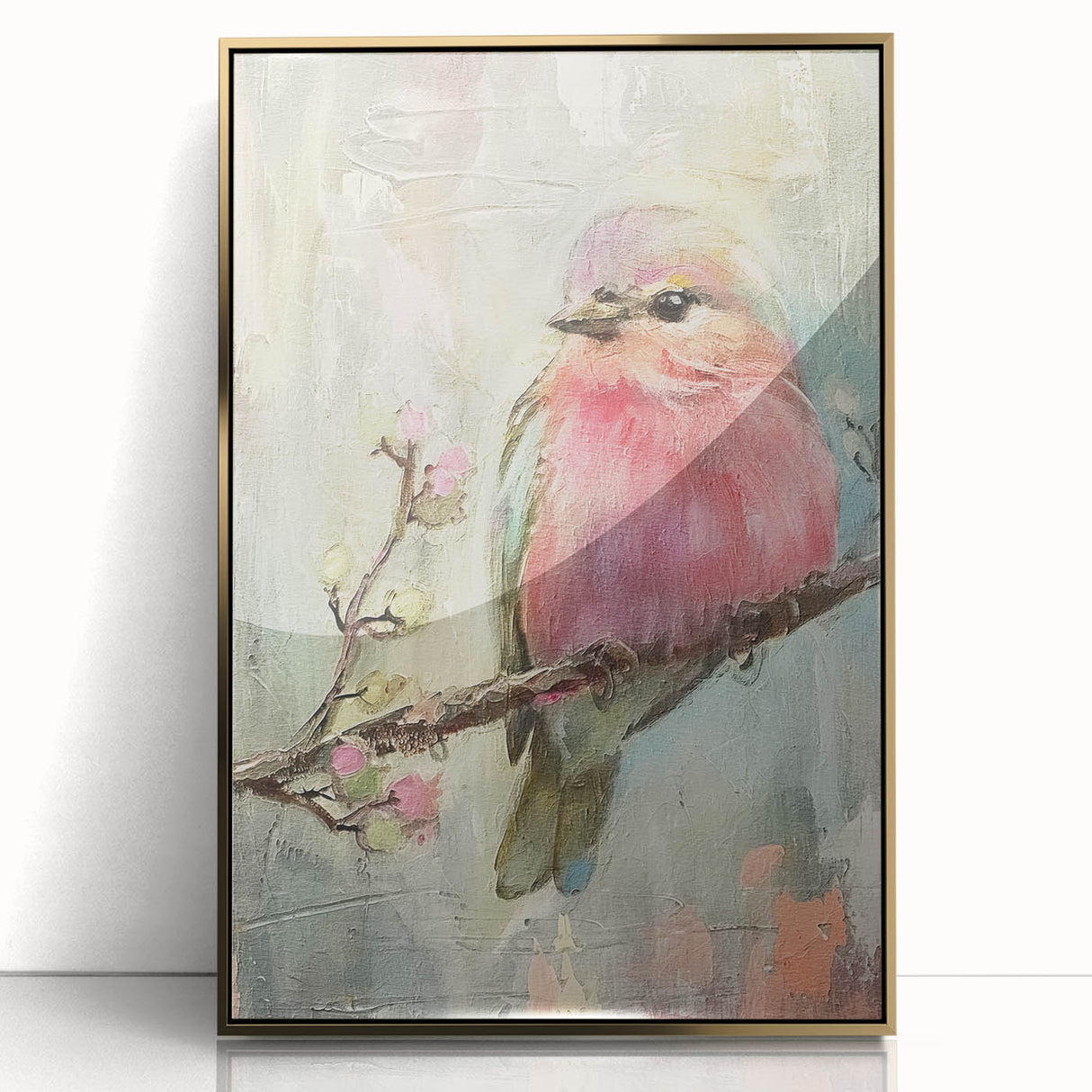 Framed acrylic print showcasing a stunning gold abstract design, featuring a sleek modern aesthetic ideal for contemporary home decor, adding elegance to any space.