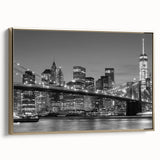 Vintage poster art of a black and white landscape painting on canvas, ideal for bedroom wall decor.