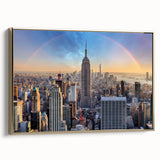 Vintage poster art depicting a serene landscape in muted earth tones on a rolled canvas, ideal for bedroom wall decor.