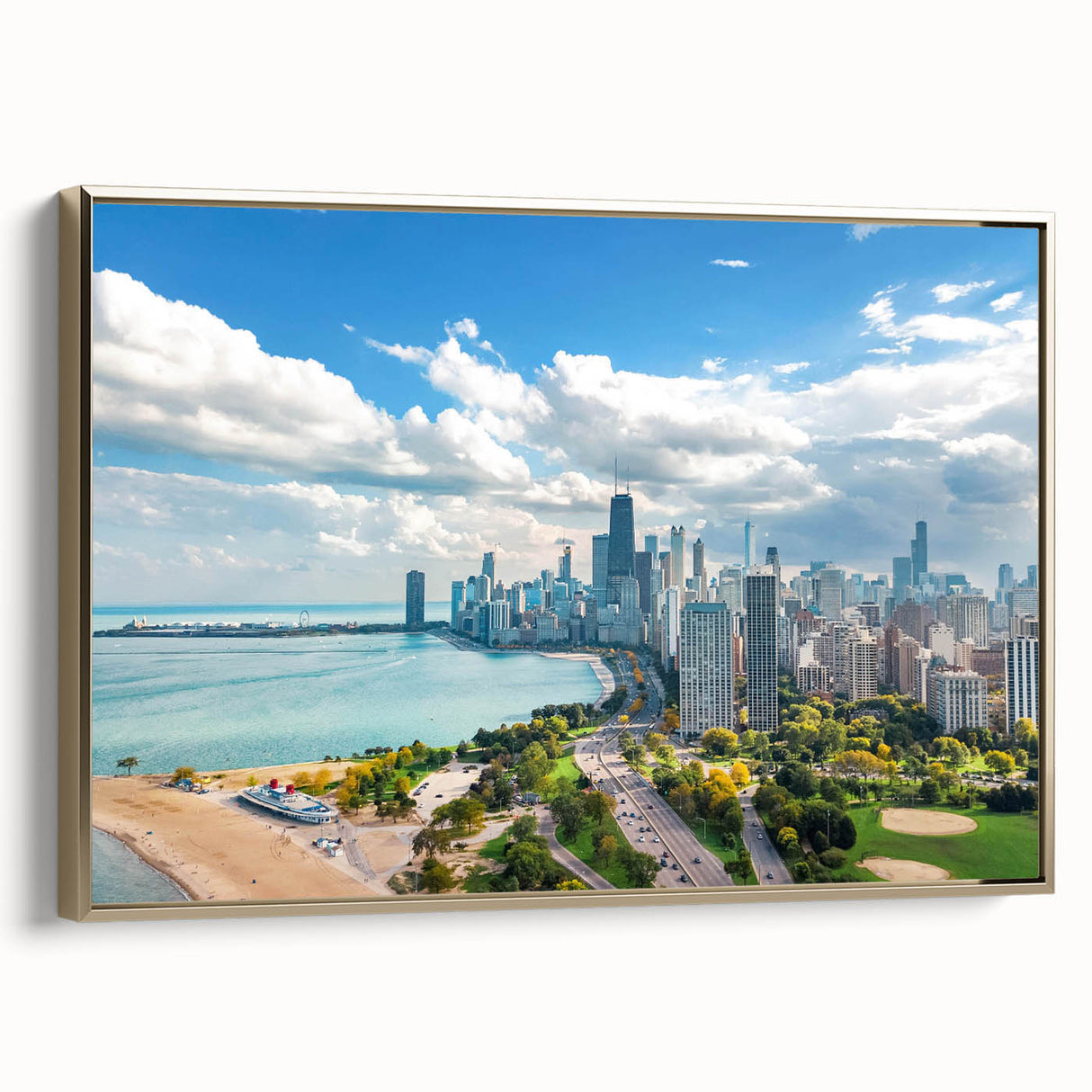 Landscape painting of a serene mountain scene in muted earth tones on a framed canvas, suitable for bedroom wall art.