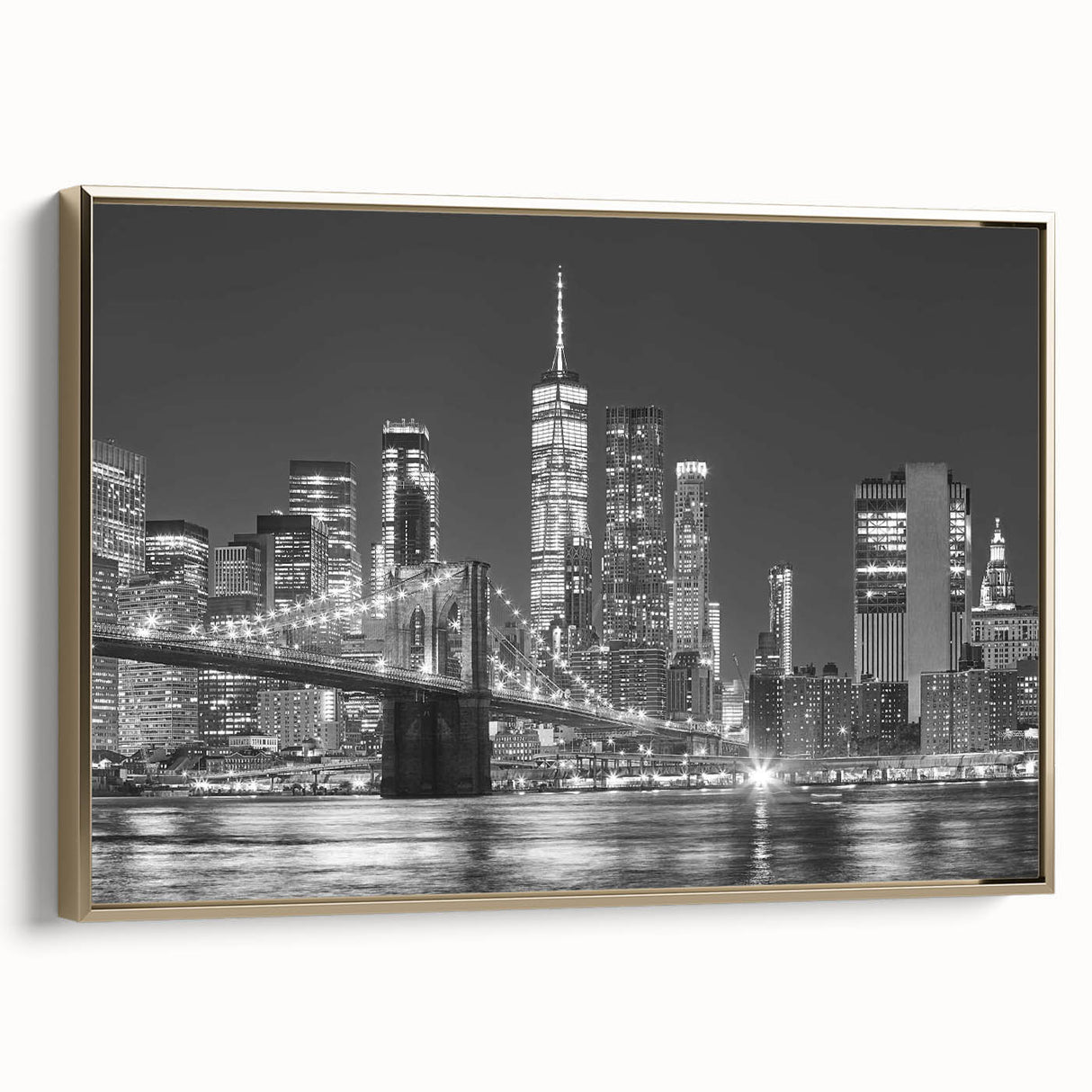 Vintage poster art of a black and white landscape painting on canvas, ideal for bedroom wall decor.