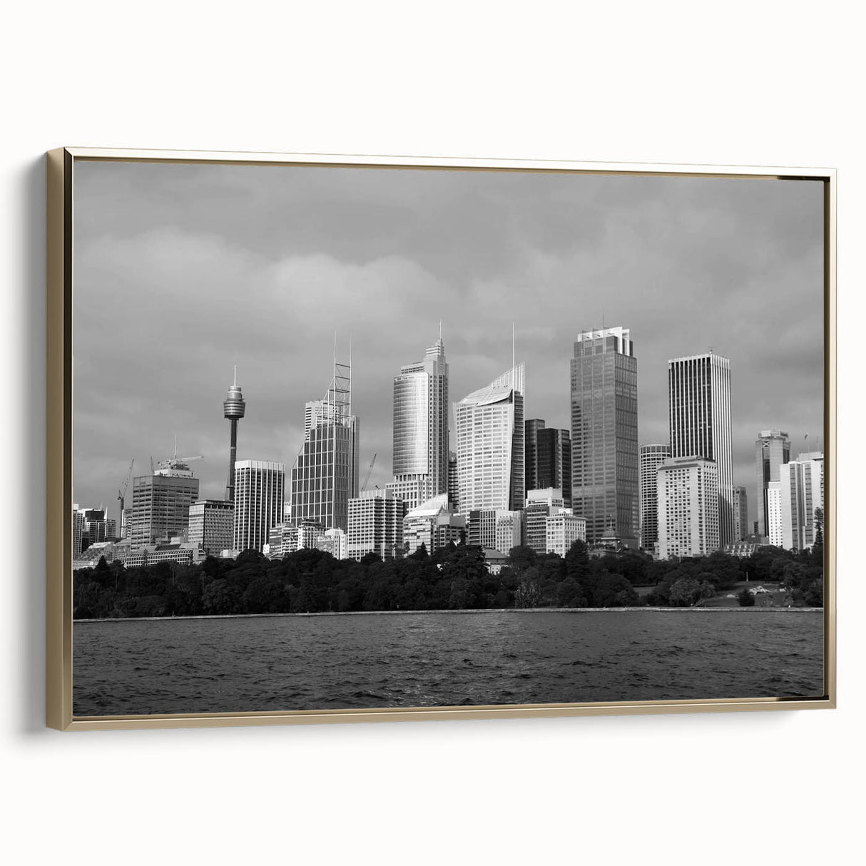 Landscape painting of serene mountains in muted black and gray tones on a canvas, ideal for bedroom wall decor.