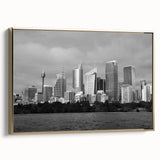 Landscape painting of serene mountains in muted black and gray tones on a canvas, ideal for bedroom wall decor.