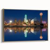 Landscape painting of serene lake at sunset in muted blues and oranges on canvas, ideal for bedroom wall art.