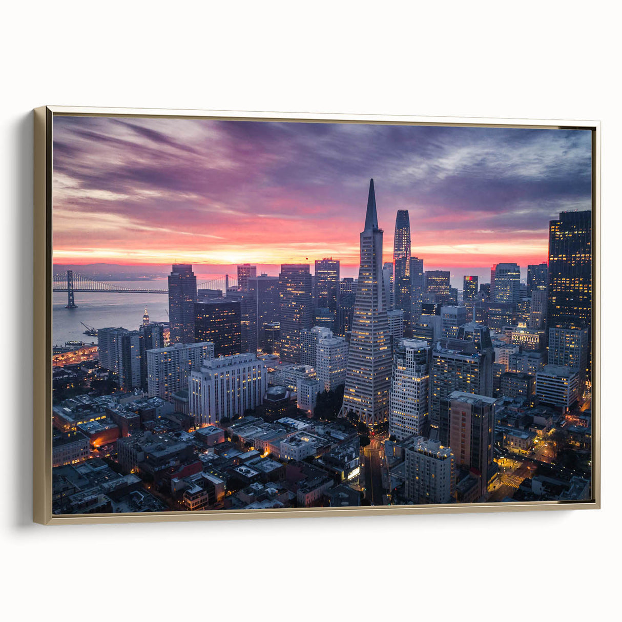 Landscape painting on canvas depicting a serene mountain scene in muted earth tones, ideal for bedroom wall decor.