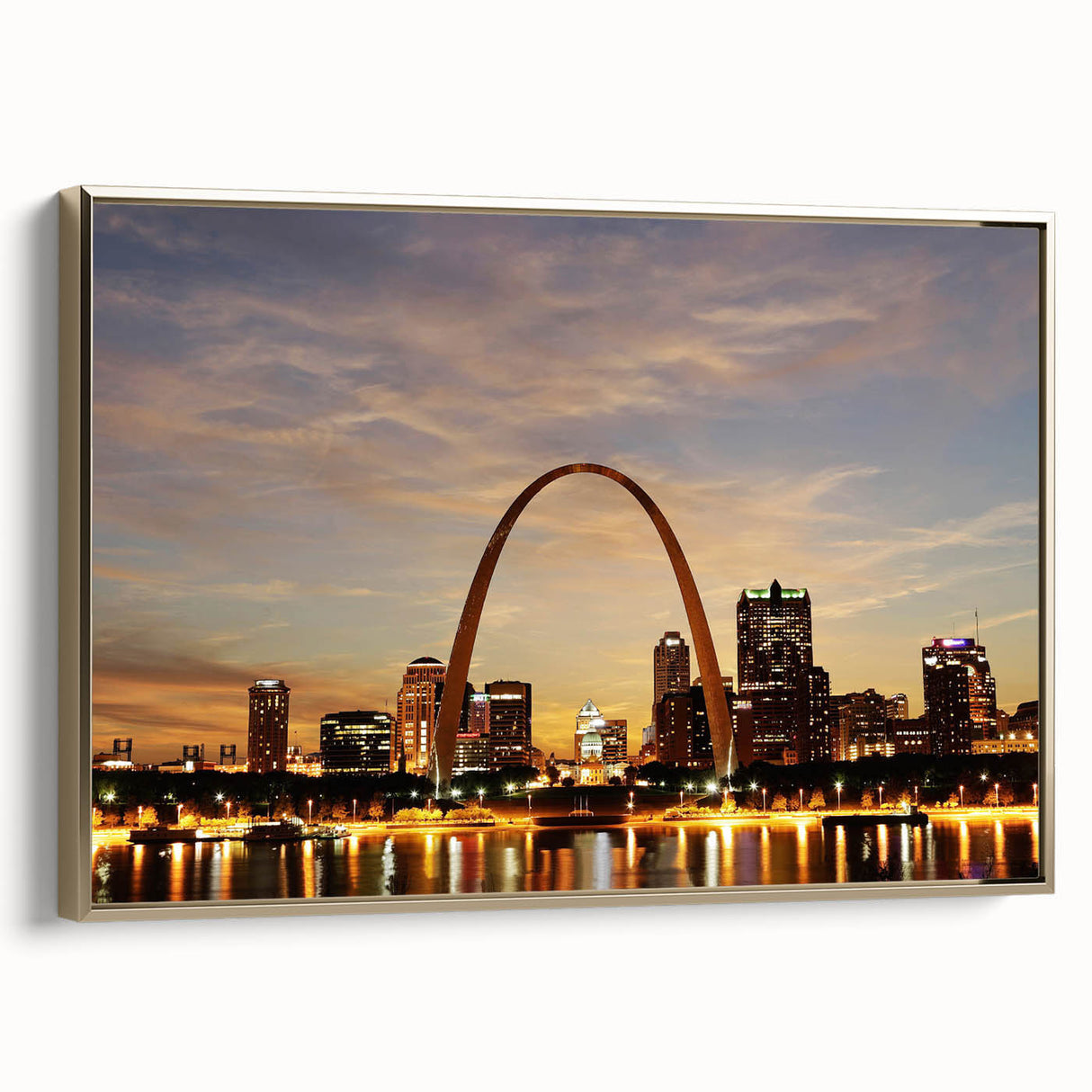 Landscape painting of a serene lake scene in muted green and blue tones on a black canvas, suitable for bedroom wall art.