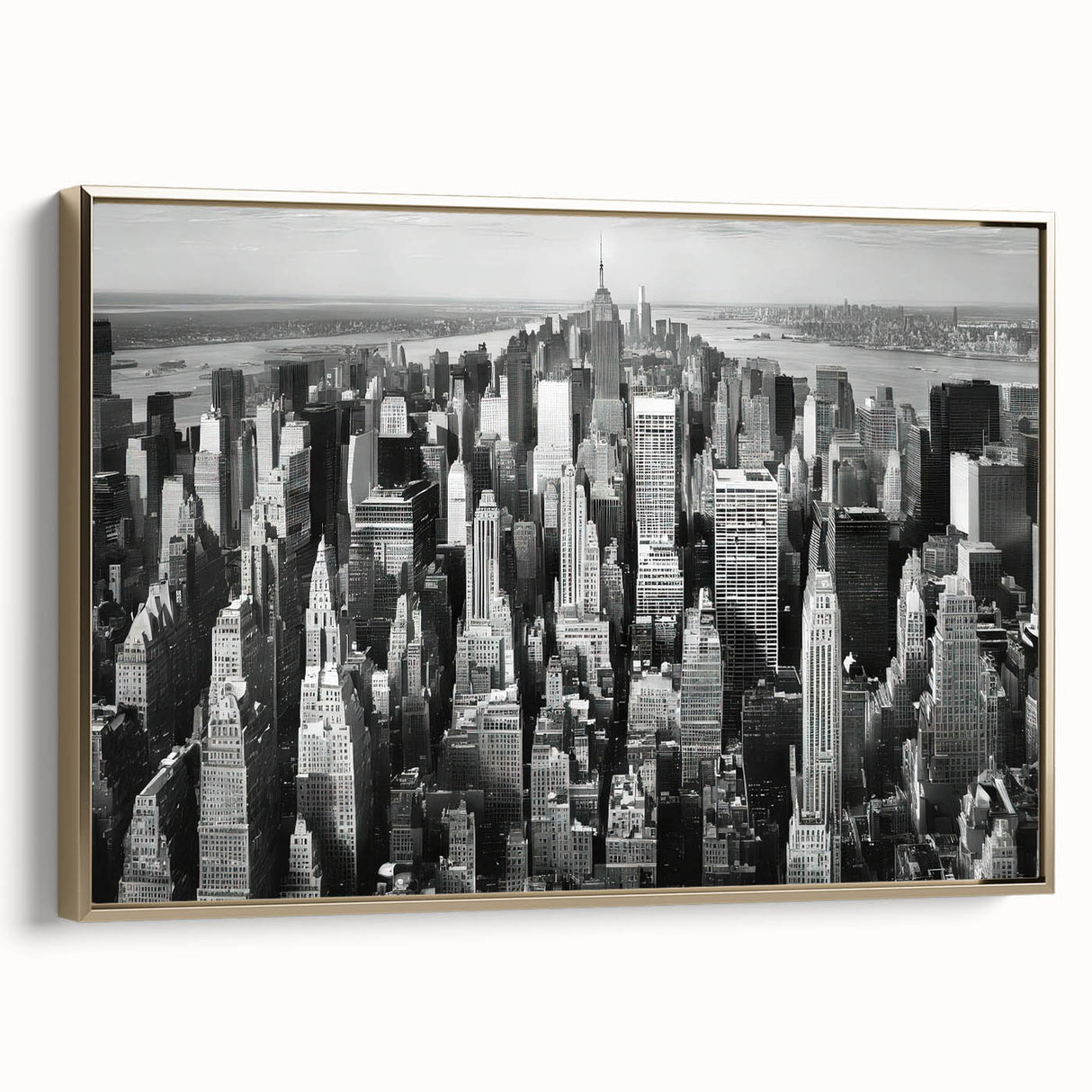 Vintage poster art of a monochrome landscape, printed on canvas, suitable for bedroom decor.