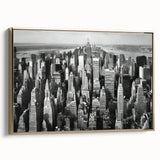 Vintage poster art of a monochrome landscape, printed on canvas, suitable for bedroom decor.