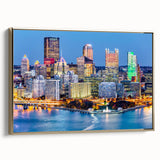 Landscape painting of a serene forest, executed in muted green and black tones on a framed canvas.