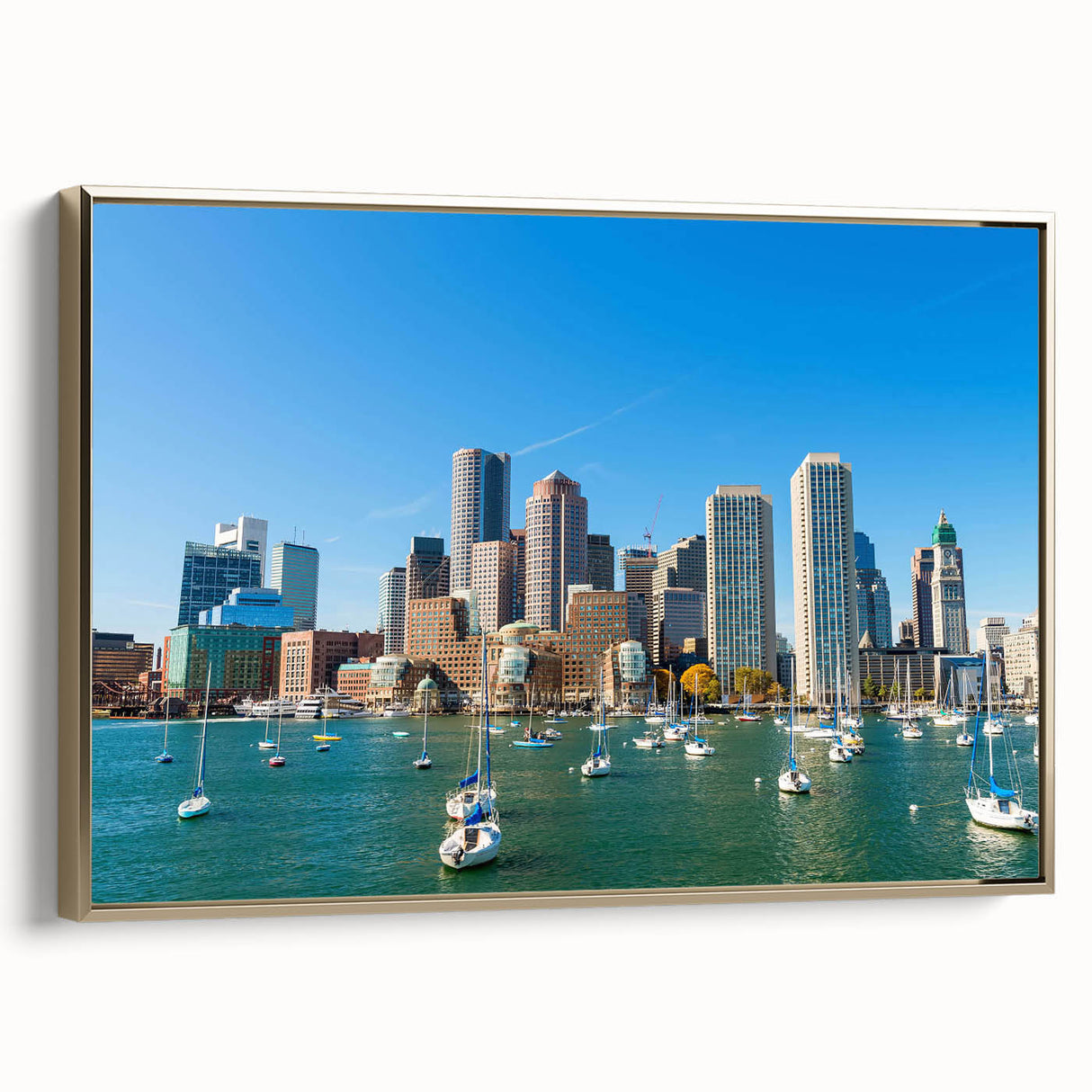 Landscape painting of a serene river scene in muted earth tones on a framed canvas, suitable for bedroom wall art.