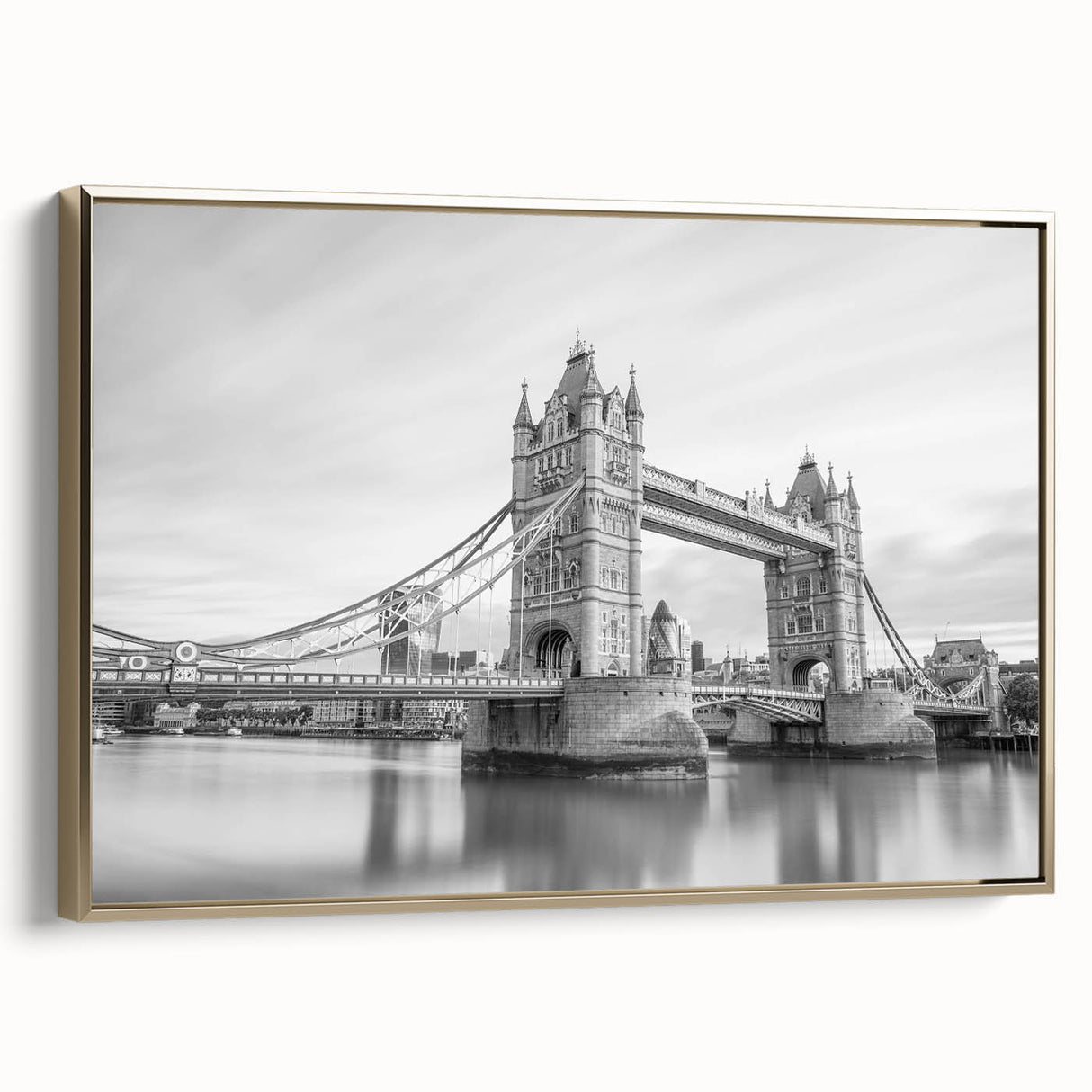 Vintage poster art of a black and white landscape painting on canvas, ideal for bedroom wall decor.