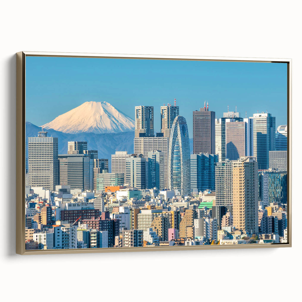 Landscape painting of a serene lake scene in muted blues and greens on a black vintage poster, ideal for bedroom wall decor.