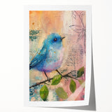 Rolled canvas print showcasing vibrant African tribal art with intricate patterns, beautifully packaged in a protective cardboard tube for safe delivery.