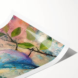 Rolled canvas print showcasing vibrant African tribal art with intricate patterns, securely packaged in a durable tube for safe shipping and storage.