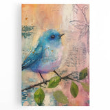 Stretched canvas artwork showcasing a vibrant abstract design with bold colors, ideal for modern home decor. Perfect for living rooms or creative spaces.