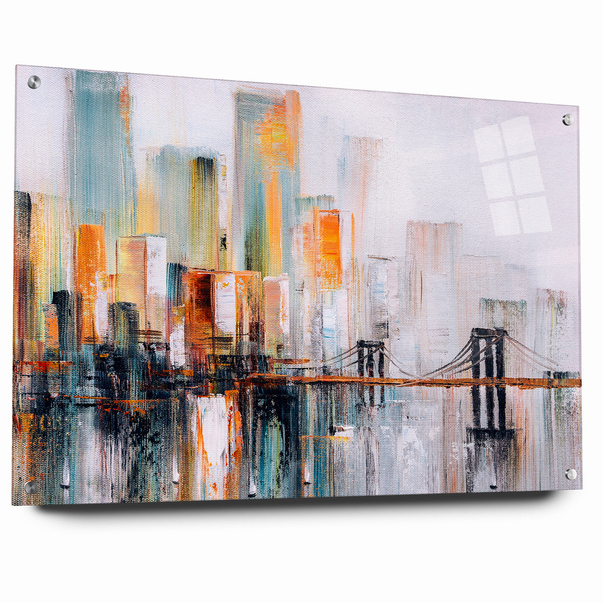 Abstract Architecture Cityscape Art - Geometric Urban Building Print