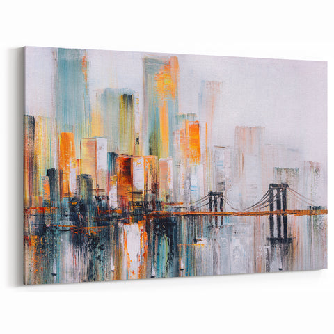 Abstract Architecture Cityscape Art - Geometric Urban Building Print