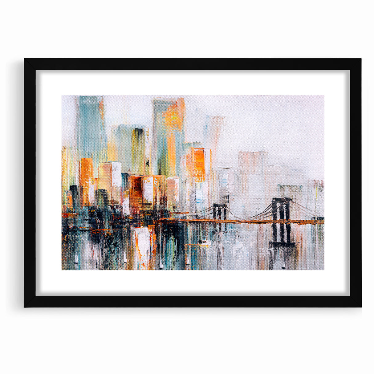 Abstract Architecture Cityscape Art - Geometric Urban Building Print