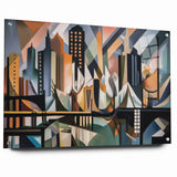 Large Abstract Architecture Canvas Print | Geometric Urban Art