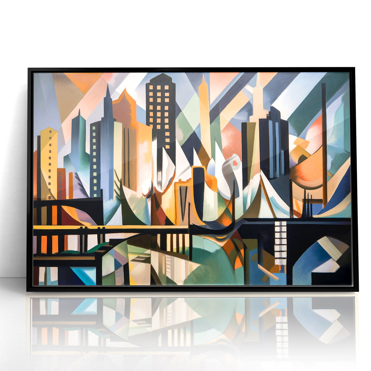 Large Abstract Architecture Canvas Print | Geometric Urban Art
