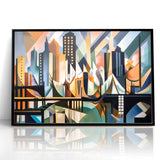 Large Abstract Architecture Canvas Print | Geometric Urban Art