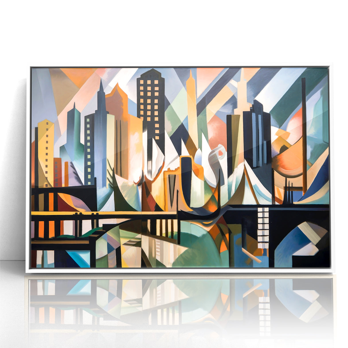Large Abstract Architecture Canvas Print | Geometric Urban Art