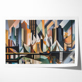 Large Abstract Architecture Canvas Print | Geometric Urban Art