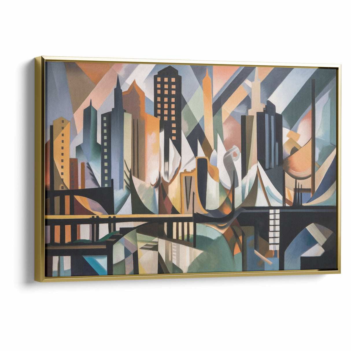 Large Abstract Architecture Canvas Print | Geometric Urban Art