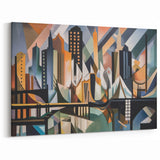 Large Abstract Architecture Canvas Print | Geometric Urban Art