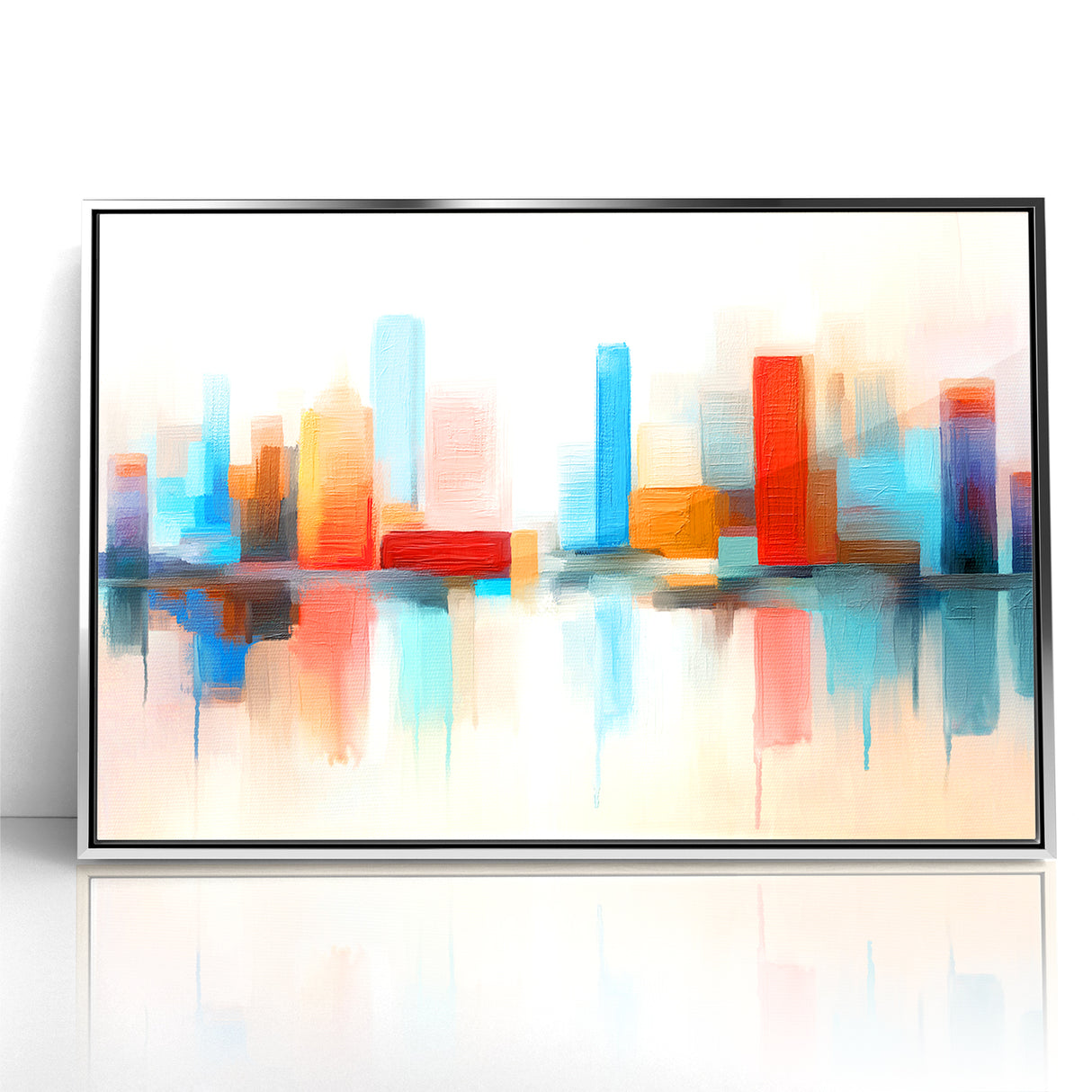 Colorful Abstract Cityscape Art - Modern Architectural Wall Print