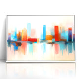 Colorful Abstract Cityscape Art - Modern Architectural Wall Print