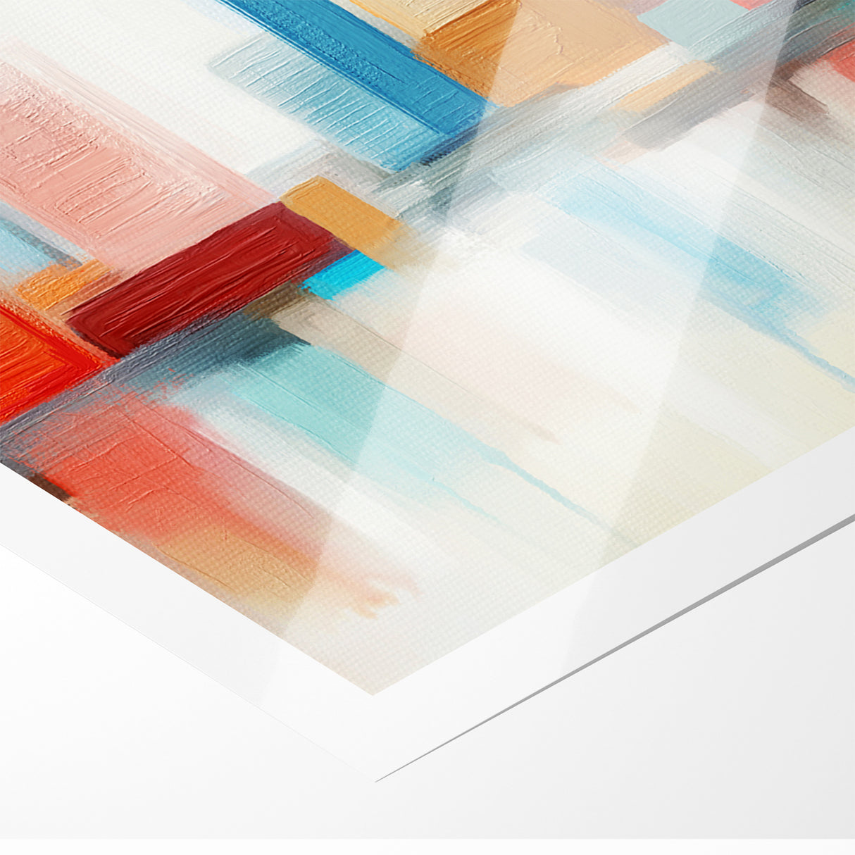 Colorful Abstract Cityscape Art - Modern Architectural Wall Print