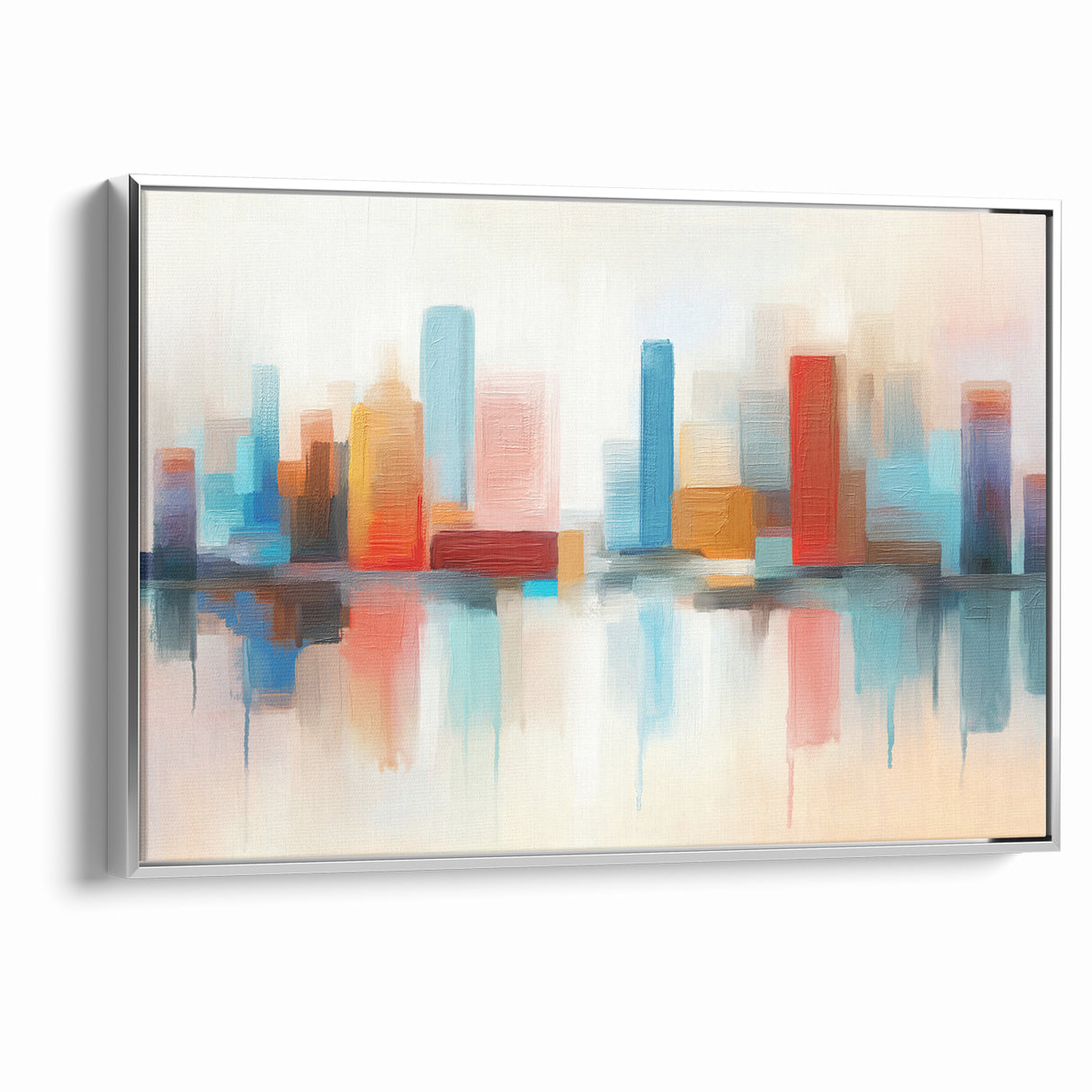 Colorful Abstract Cityscape Art - Modern Architectural Wall Print