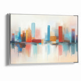 Colorful Abstract Cityscape Art - Modern Architectural Wall Print