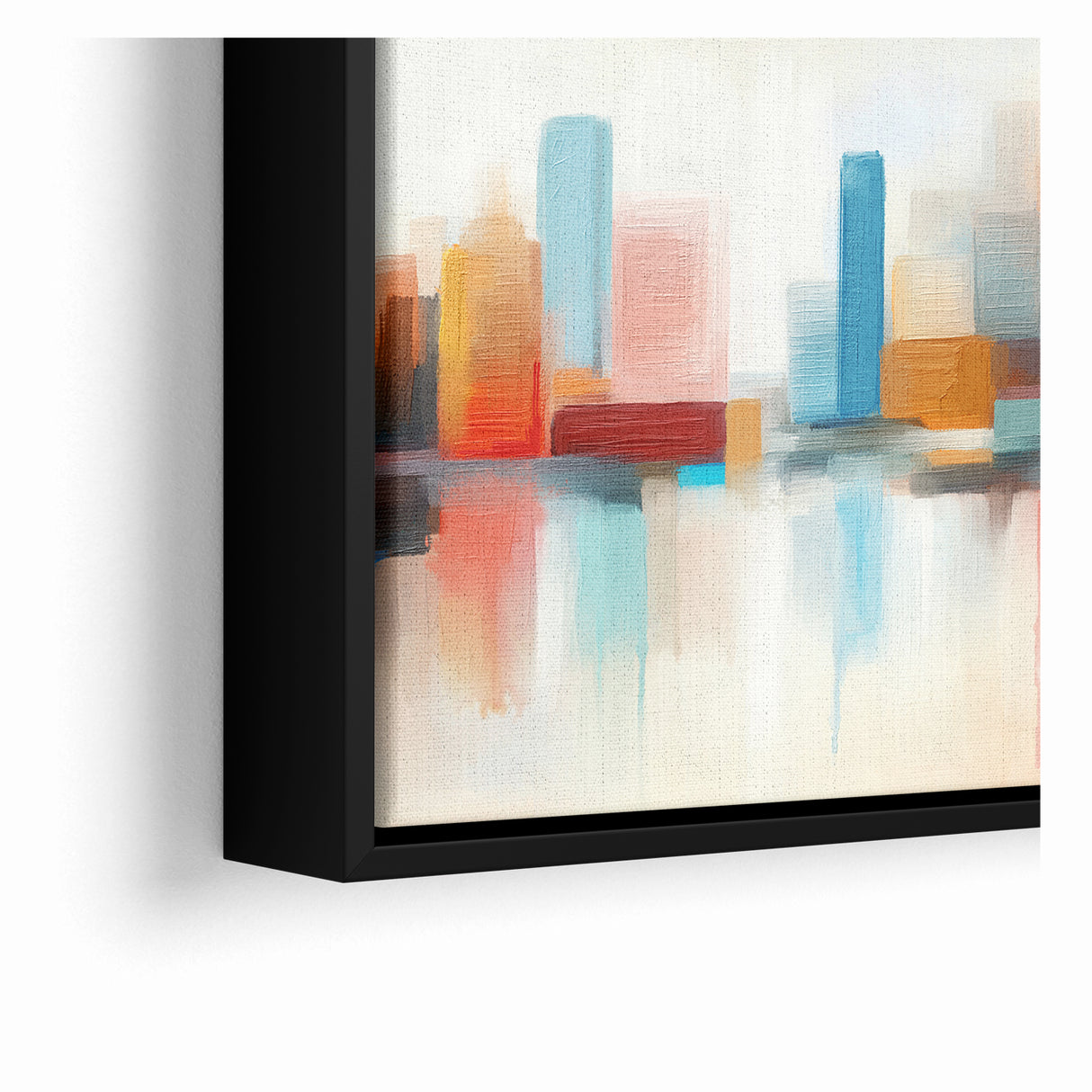 Colorful Abstract Cityscape Art - Modern Architectural Wall Print