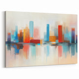 Colorful Abstract Cityscape Art - Modern Architectural Wall Print