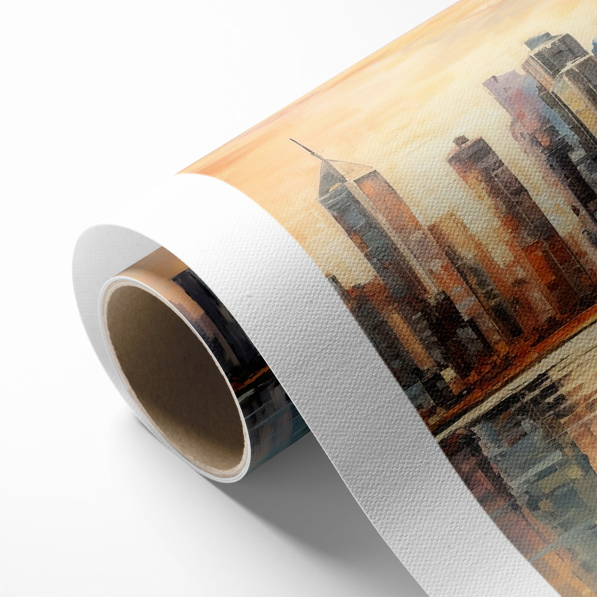 Sunset Cityscape Art - Modern Abstract Architectural Wall Print