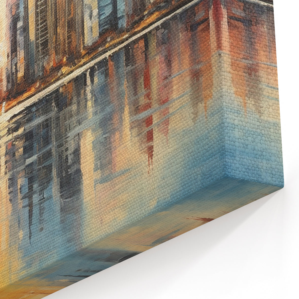 Sunset Cityscape Art - Modern Abstract Architectural Wall Print