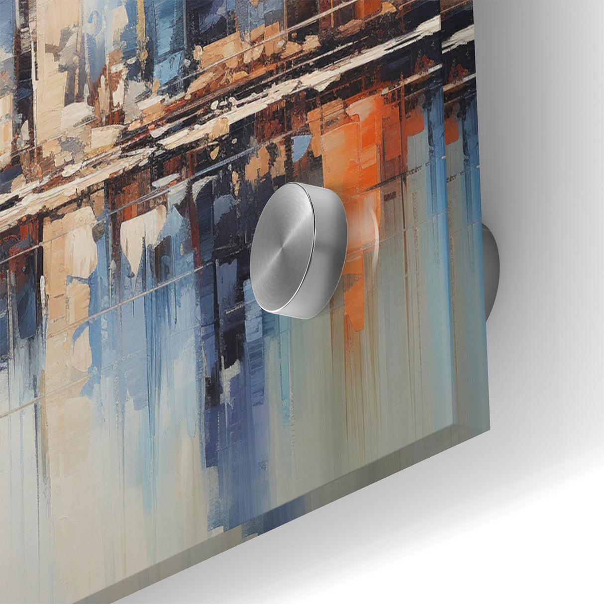 Modern Blue Cityscape Art - Abstract Architectural Wall Print