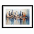 Modern Blue Cityscape Art - Abstract Architectural Wall Print
