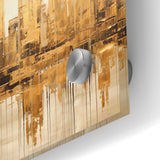 Golden Skyline Abstract Art - Modern Architectural Wall Print