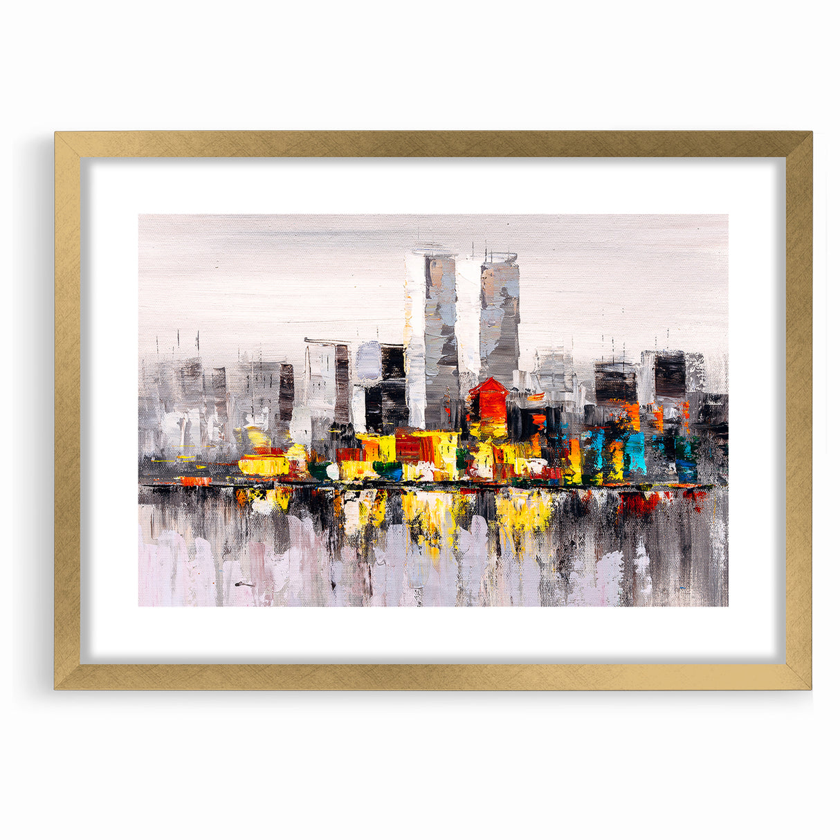 Colorful Abstract Cityscape Art - Modern Urban Architectural Print