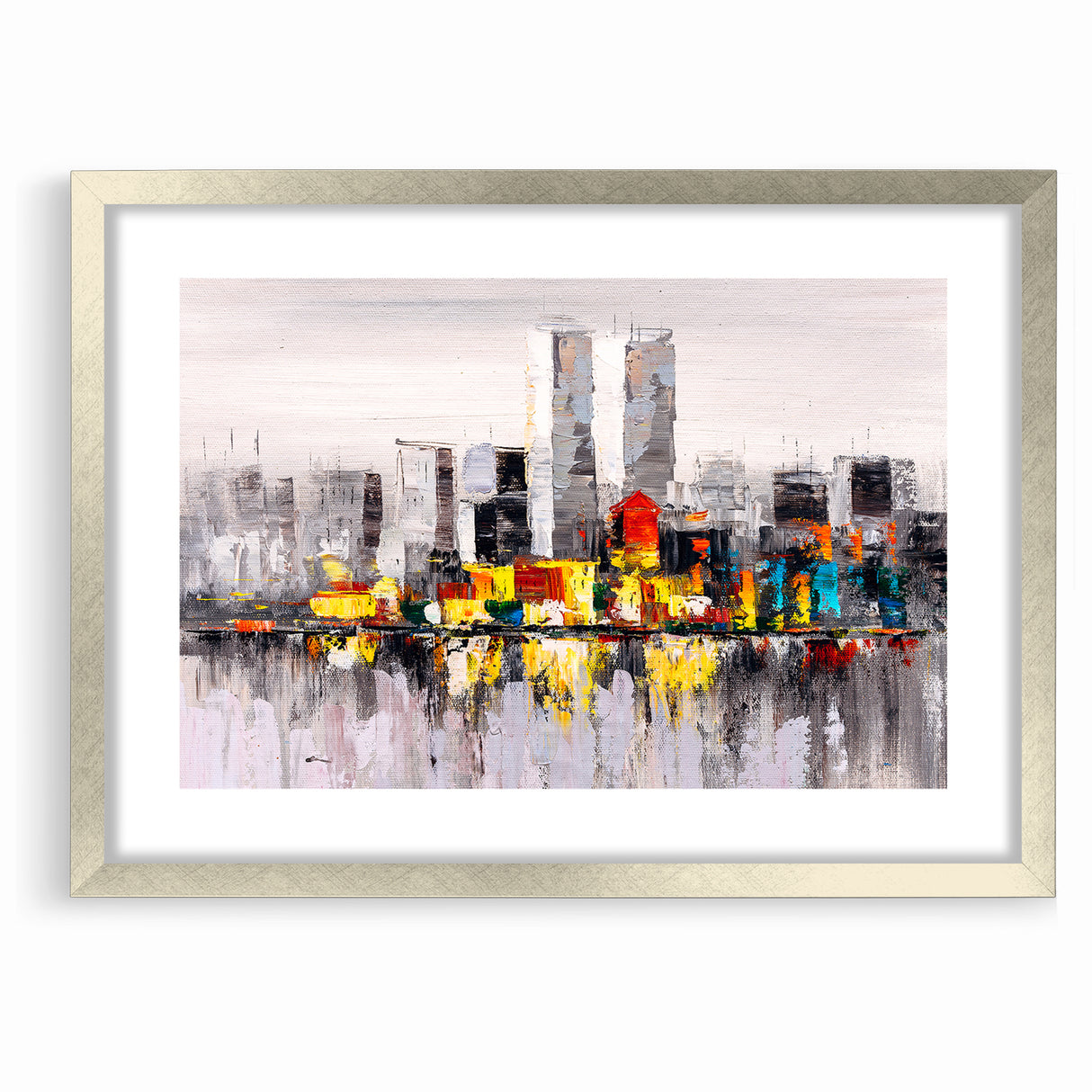 Colorful Abstract Cityscape Art - Modern Urban Architectural Print